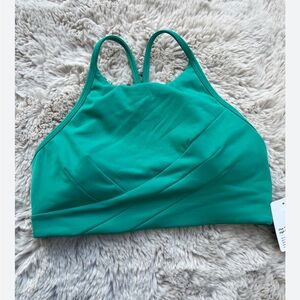 Lululemon Athletica Green Wrap-Front Crop Top